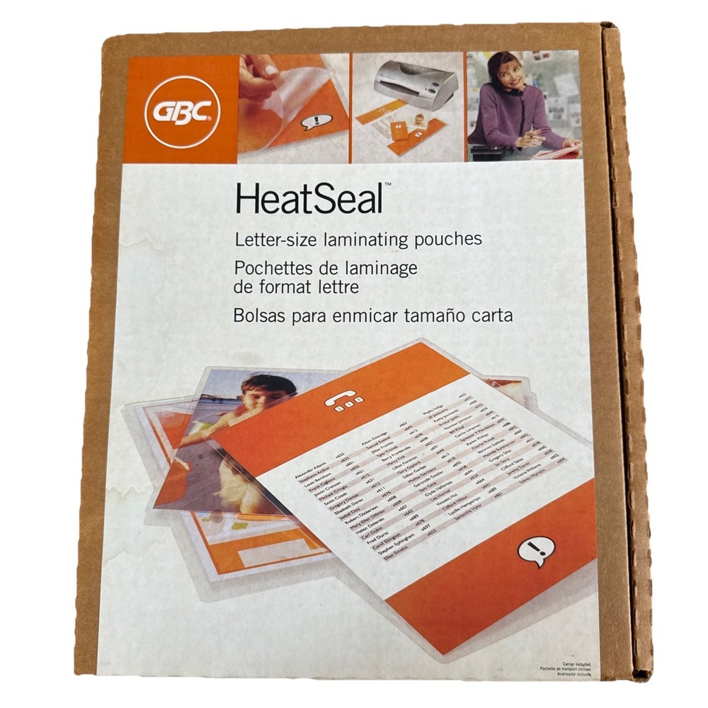 100 GBC HeatSeal 5 Mil Laminating Pouches‎ Ibico Compatible 9" X 11 1/2" New